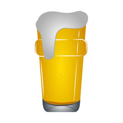 Isolated beer glass