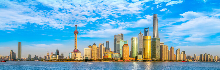 Fototapeta na wymiar Shanghai Lujiazui panoramic view