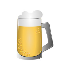 Isolated beer mug