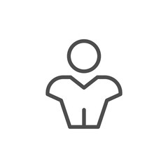 Obraz premium Person line icon