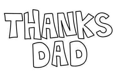 Thanks Dad Coloring Page