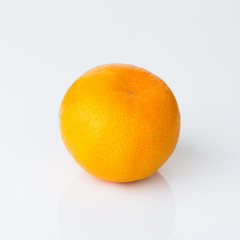 ripe mandarin isolated on white background