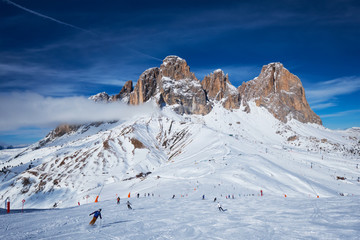 Ski resort in Dolomites, Italy