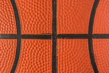 Obraz premium Closed up view of basketball for background. Basketball.