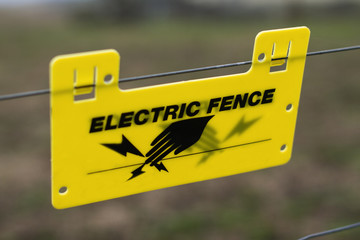 Electric fence sign, A clear sign to anyone not to touch or wee near the wires