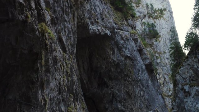 road at the famous romanian canyon Cheile Bicazului 
