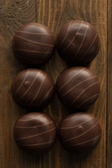 Cake on a wooden background