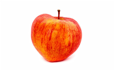 Red apple on white background