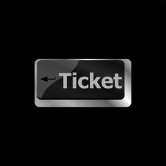 ticket word on computer keyboard key button