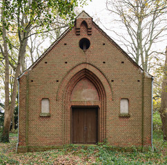 Fototapeta na wymiar Historical chapel in Alt Ungnade, Mecklenburg,Vorpommern, Germany