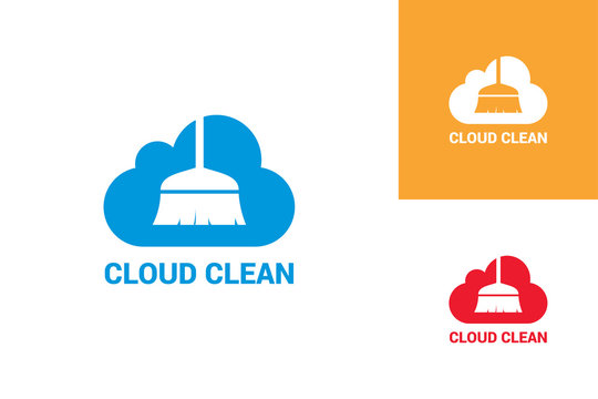 Cloud Clean Logo Template Design