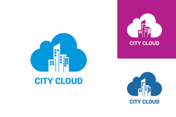 City Cloud Logo Template Design