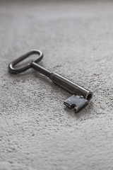 closeup of an old key