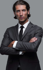 face of confident young businessman