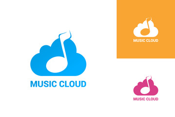 Music Cloud Logo Template Design