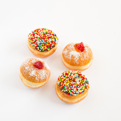 Fresh donuts   for Hanukkah  celebration.