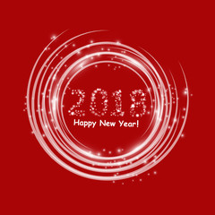 Christmas Party Poster. Happy 2018 New Year Flyer, Greeting Card, Invitation, Menu Design Template. Vector illustration