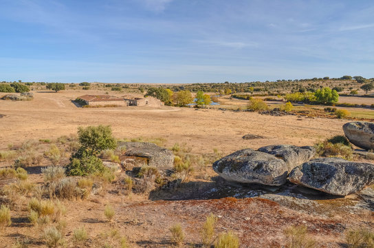 landscape of salamanca, countryside, Castilla y Le&oacute;n, Spain
