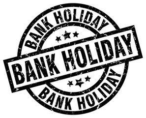 bank holiday round grunge black stamp