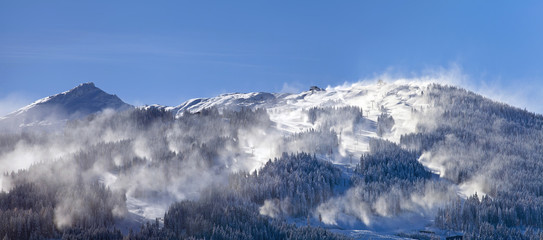 Das Grießenkar in Flachau im Schneegestöber 