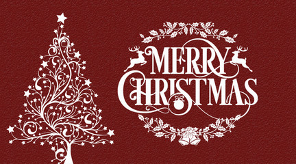 chirstmas and happy new year background banner invitation card tree