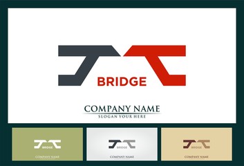 abstract construction bridge logo