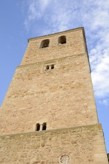 Fototapeta na wymiar Bell tower in Belmonte, Cuenca, Spain