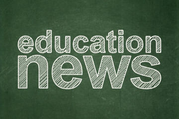 News concept: text Education News on Green chalkboard background