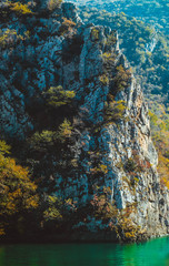 Skopje, Macedonia, Matka Canyon. Beautiful mountain natural rock hill in a canyon.