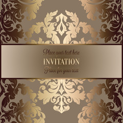 Baroque background with vintage frame