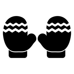 Winter gloves silhouette