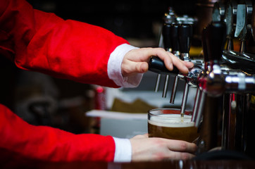Santa Claus in a pub
