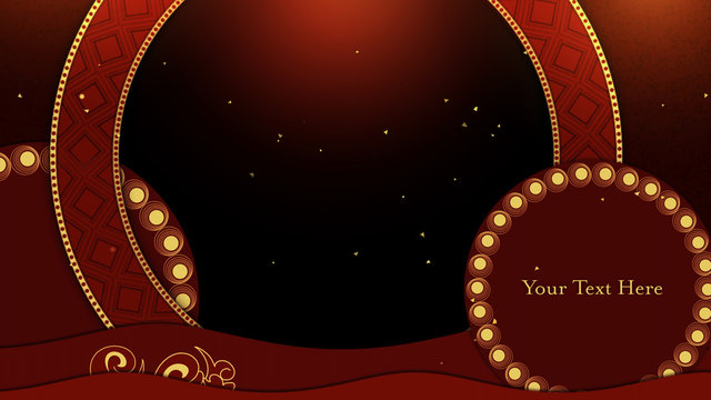 Patterned Spinning Circles with Particles Overlay