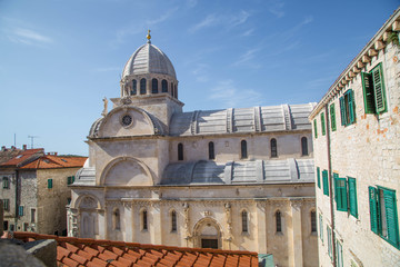 Fototapeta na wymiar Kathedrale des heiligen Jakob in Sibenik, Dalmatien, Kroatien