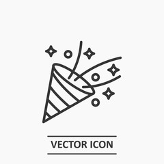 Outline confetti popper icon illustration vector symbol
