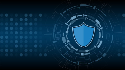 Obraz premium Cyber technology security, network protection background design, vector illustration