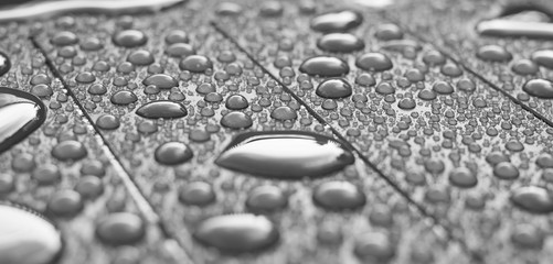 water drops on a table