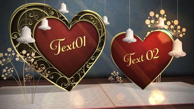 Hearts Pop Up Book Title
