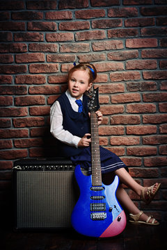 girl with electric guitar