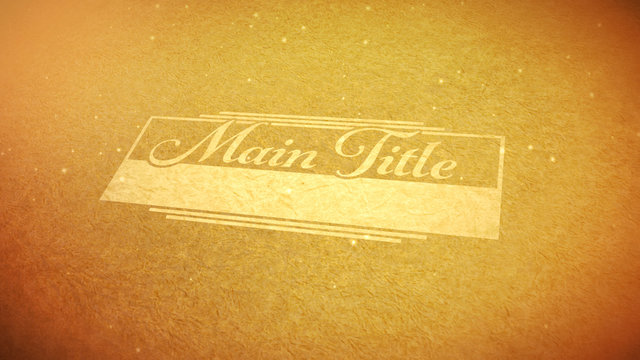 Yellowed Paper Title with Particles