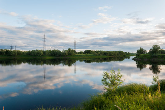 Duct Langepas a tributary of the Ob river