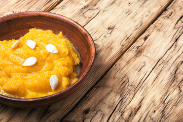 Traditional pumpkin porridge