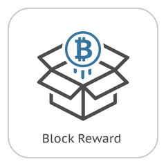 Bitcoin Block Reward Icon.