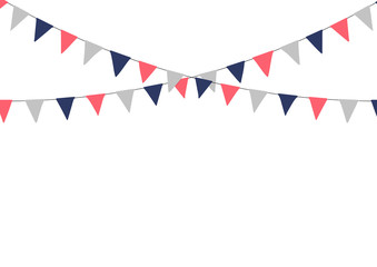 Obraz premium Festive bunting flags. Holiday decorations.