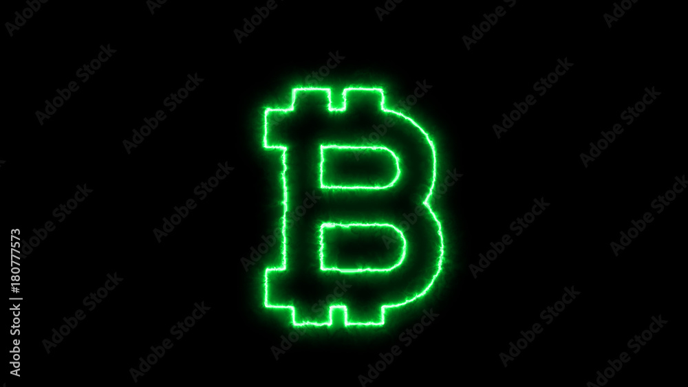 Poster abstract background with bitcoin sign. 3d rendering