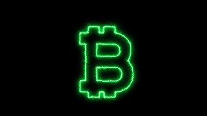 Fototapeta premium Abstract background with bitcoin sign. 3d rendering