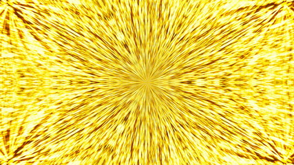 Abstract background with gold kaleidoscope. 3d rendering