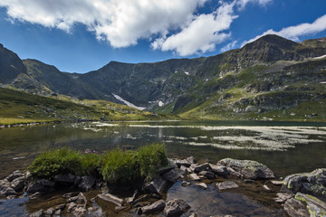 Amazing landscape of The Twin lake, The Seven Rila Lakes, Bulgaria