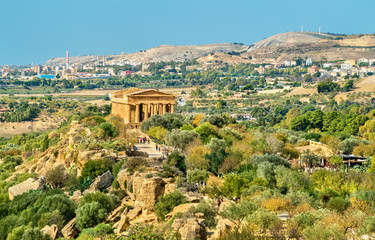 Fototapeta na wymiar Panorama of the Valley of the Temples, a UNESCO World Heritage Site in Sicily, Italy