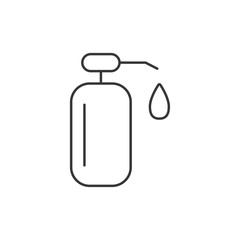 Liquid soap, hygiene line icon